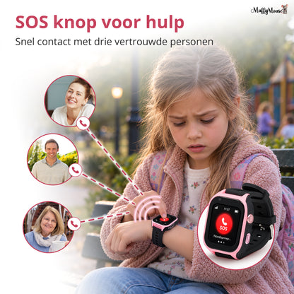 Muffymouse D8 4G Smartwatch Roze