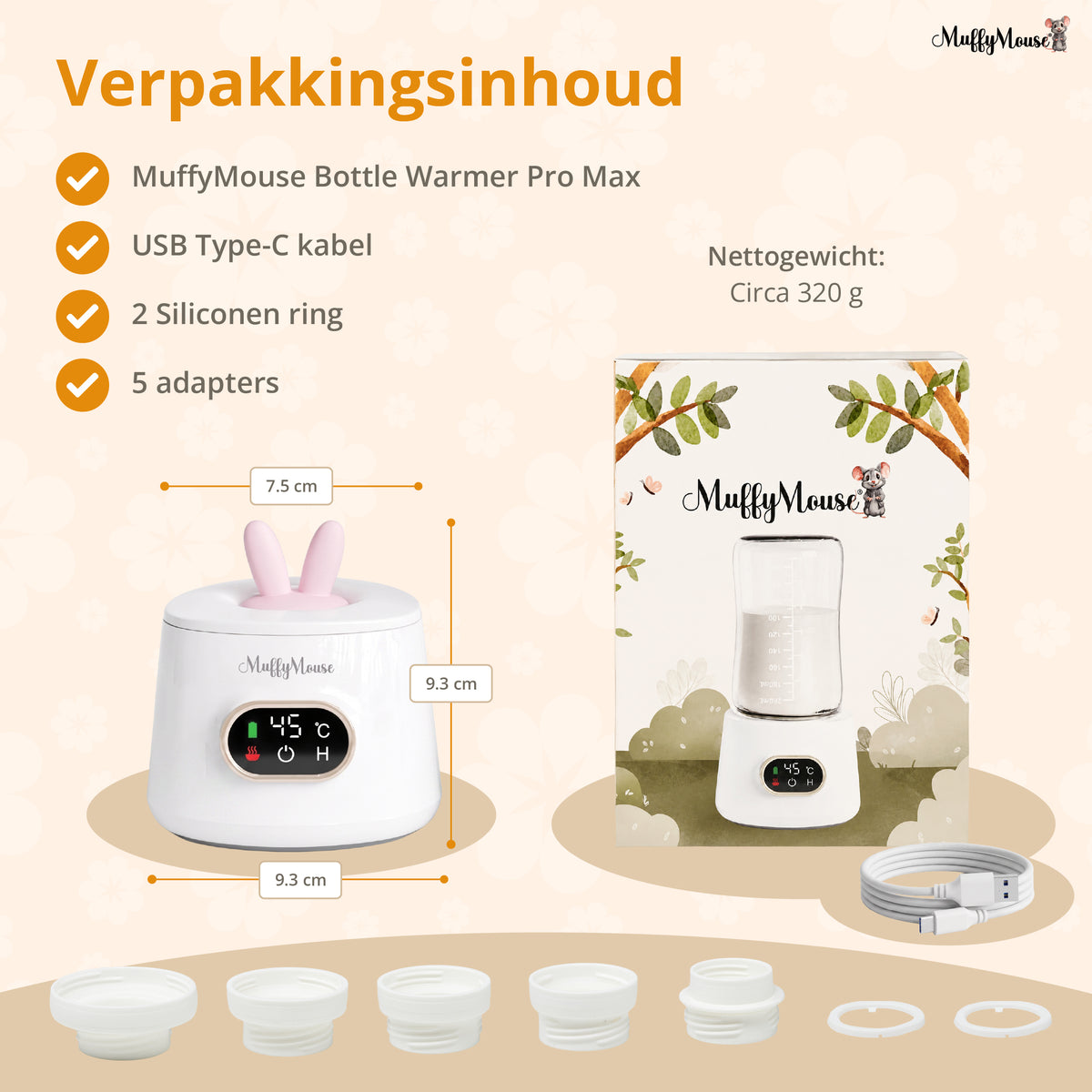 MuffyMouse Flessenwarmer Pro Max