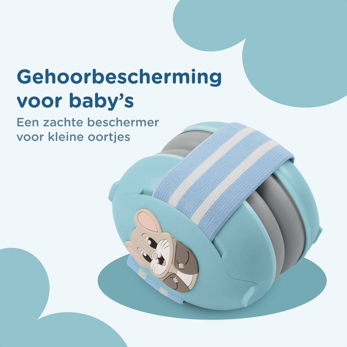 Muisstil® Gehoorbescherming Baby – Gecertificeerde Oorkappen voor baby’s en Peuters – Premium Oorbeschermers Baby - Koptelefoon Baby – Kinderkoptelefoon – 25 dB Bescherming – Blauw